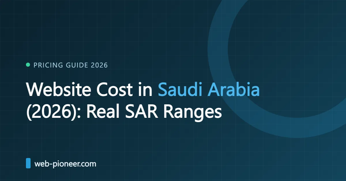 Website Cost in Saudi Arabia (2026): Real SAR Ranges